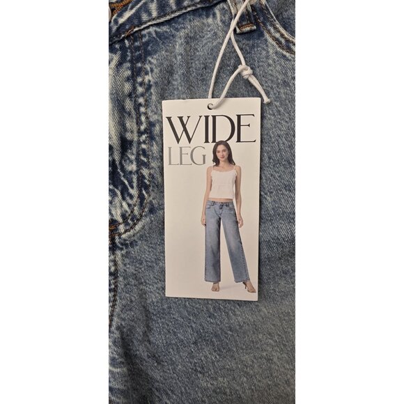 Simple Society Women Wide Leg Jeans Low Rise Blue Denim‎ Size 11/30 NWT - Picture 6 of 14